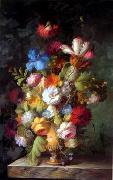 unknow artist Floral, beautiful classical still life of flowers.02 oil painting reproduction